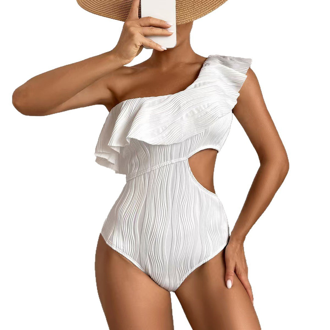 Damen Einseitiger Badeanzug mit elegantem Schnitt EB