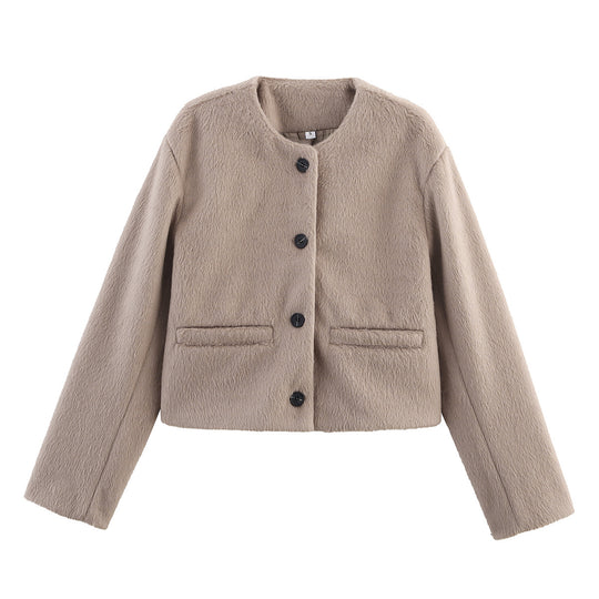 Damen kuschelige, klassische Kurzjacke EB