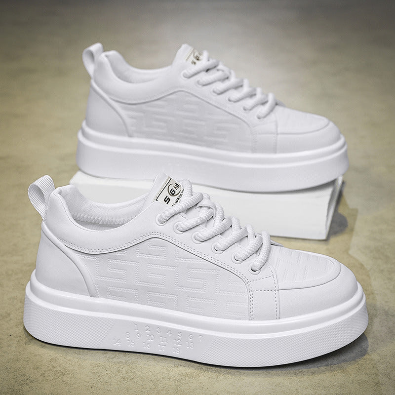 Damen Trendige Plattform Sneakers mit minimalistischer Oberflächenstruktur EB
