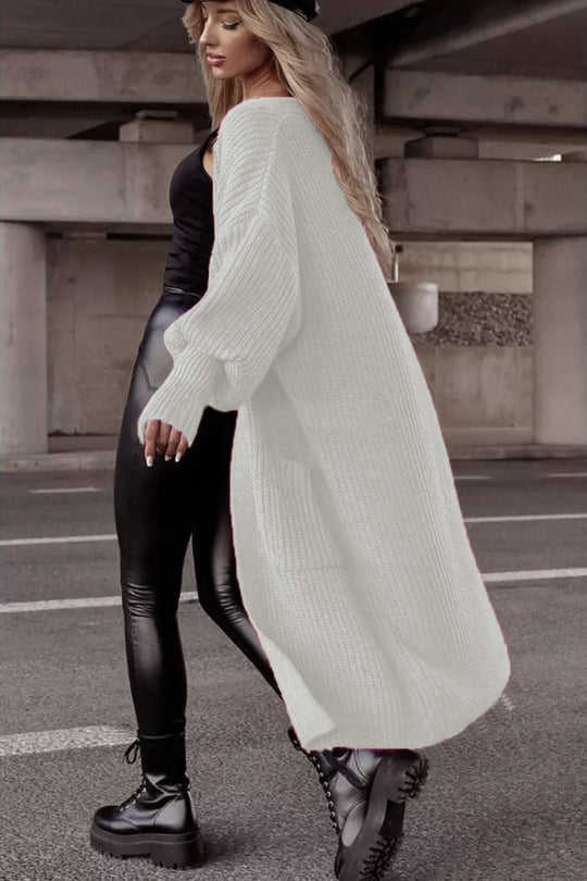 Damen Grobstrickmantel im lässigen Oversized-Stil mit tiefen Taschen EB