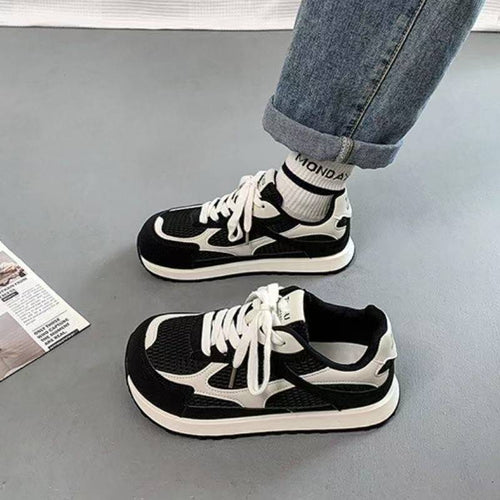 Damen Sportive Lifestyle Sneakers mit atmungsaktiver Mesh-Oberfläche und dämpfender Sohle EB