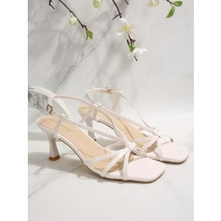 Damen Elegante Slingback Sandalen mit geflochtenem Riemendetail EB