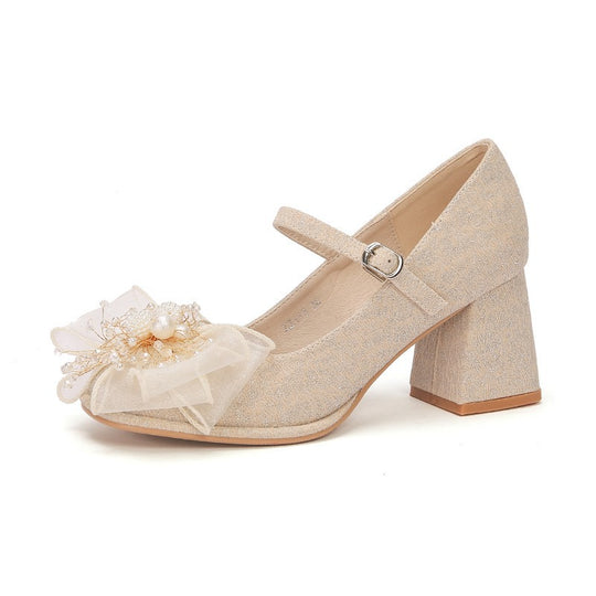 Damen Ballerinas mit glamourösen Blüten-Details EB