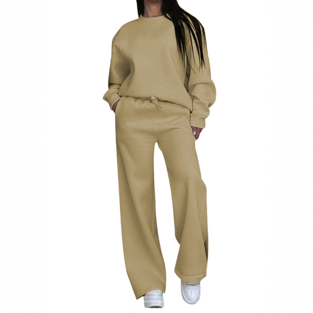 Damen nan lässiges Oversize Sweatshirt und weite Jogginghose Set EB