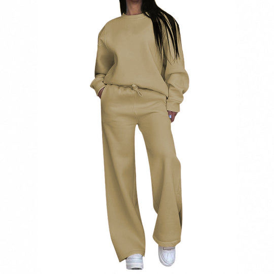 Damen nan lässiges Oversize Sweatshirt und weite Jogginghose Set EB