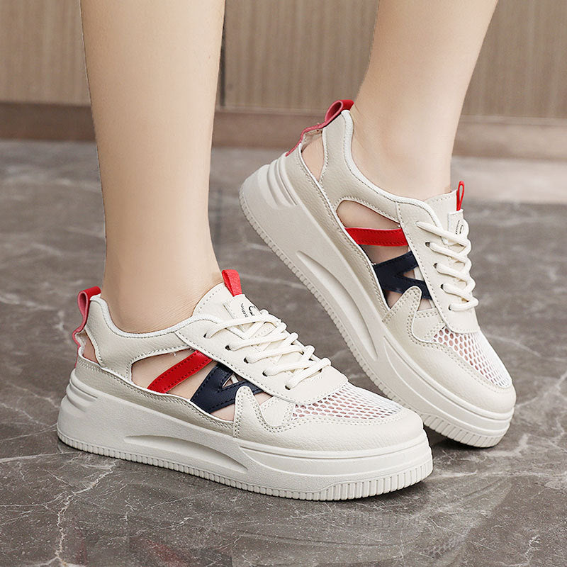 Damen modische Sneaker mit atmungsaktiver Mesh-Oberfläche und dämpfendem Sohlenprofil EB