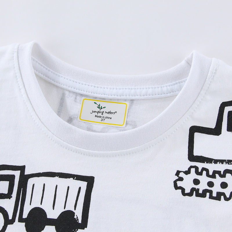 Jungen T-Shirt mit lustigem Baustellenmotiv EB