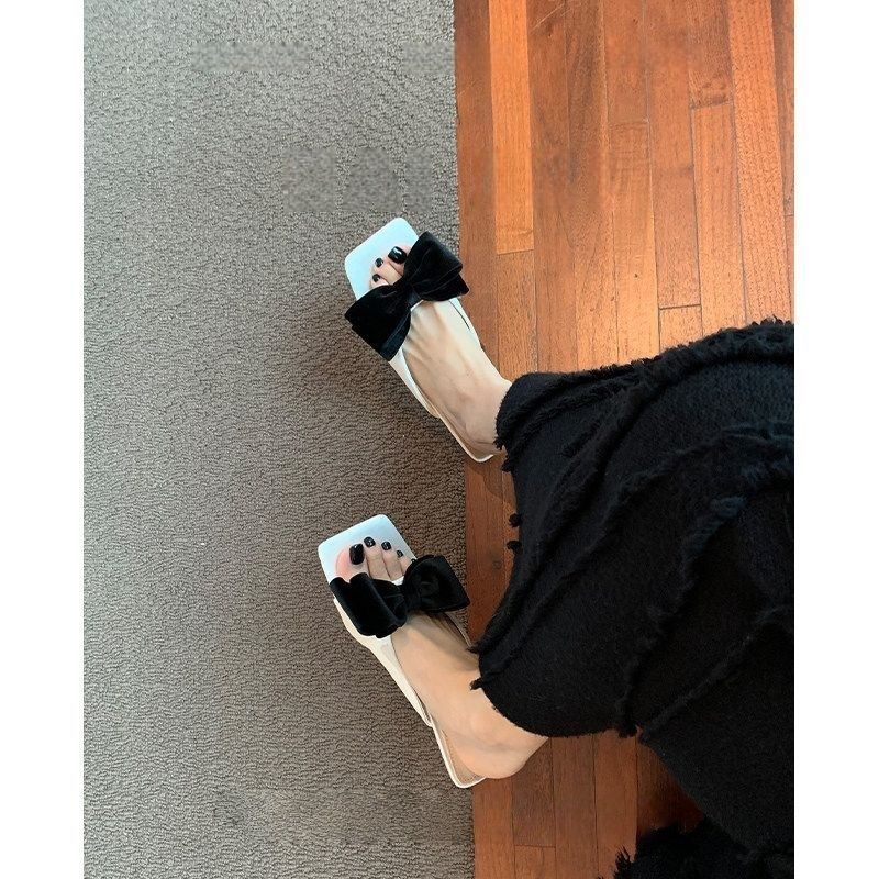 Damen elegante Slipper mit zierlichem Schleifendetail EB