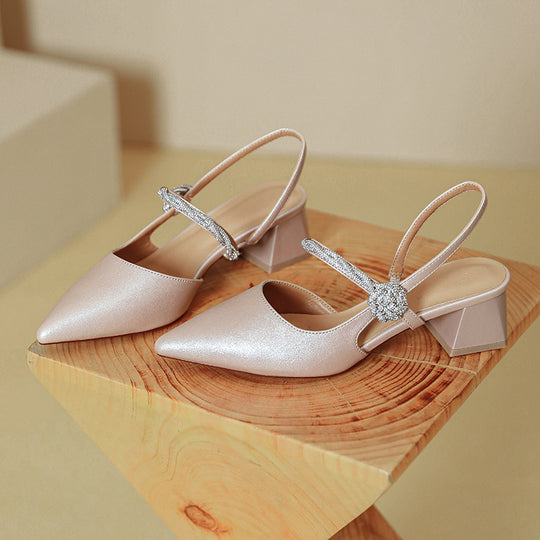 Damen Slingback-Pumps mit geschmackvollem Schmuckdetail EB