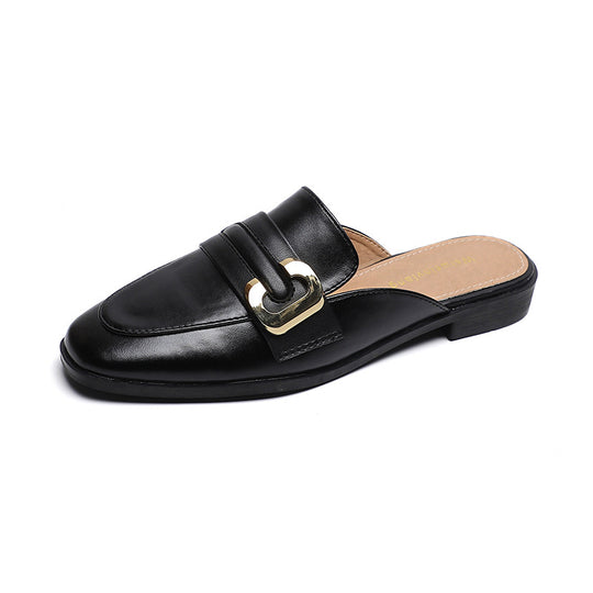 Damen Mokassin-Sandalen mit elegantem Schnallenakzent EB