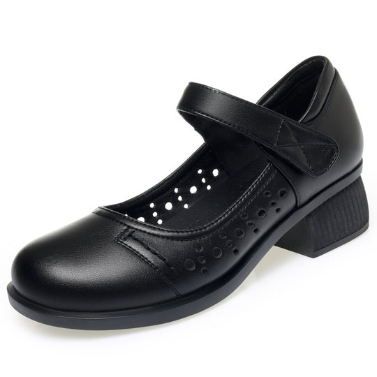 Damen Mary Jane Schuhe mit bequemer Sohle und verstellbarem Riemen EB