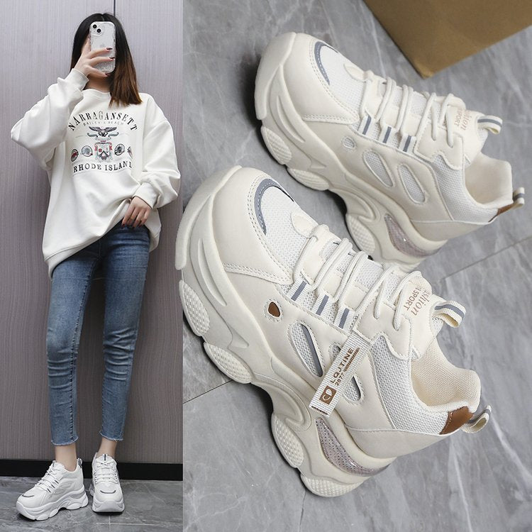 Damen Chunky Sneakers mit atmungsaktivem Mesh-Obermaterial und rutschfester Sohle EB