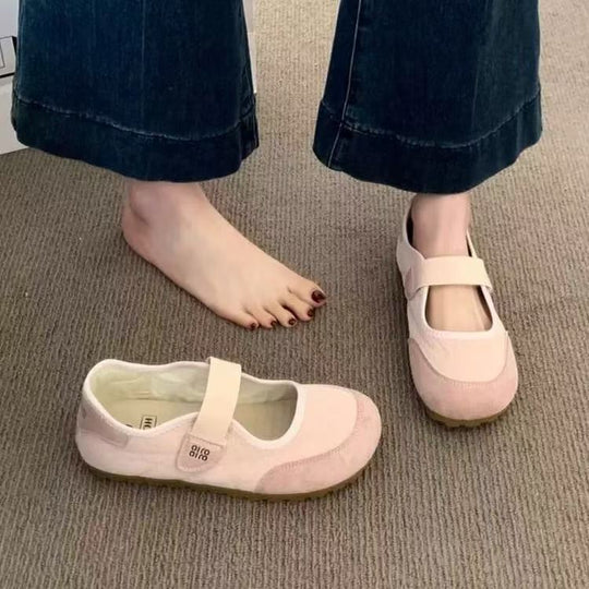 Damen Komfortable Ballerina-Schuhe mit herausnehmbarer Sohle EB