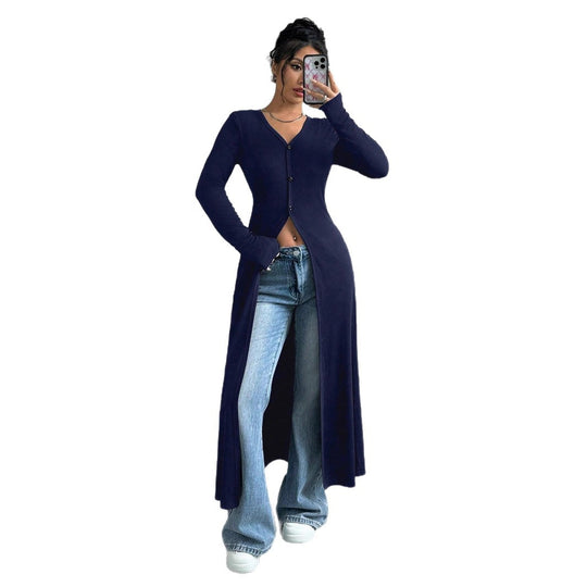 Damen Langarm-Knöpfen Cardigan EB
