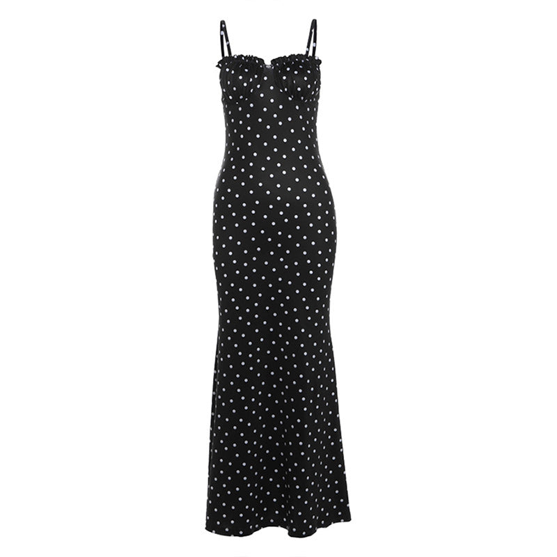 EB | Kleid mit gepunkteten Strapsen mit Neckholder