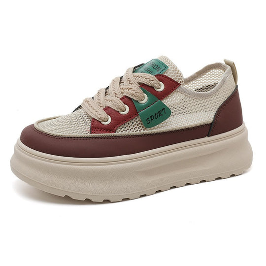 Damen Sportliche Chunky Sneakers mit atmungsaktivem Obermaterial und dämpfender Sohle EB
