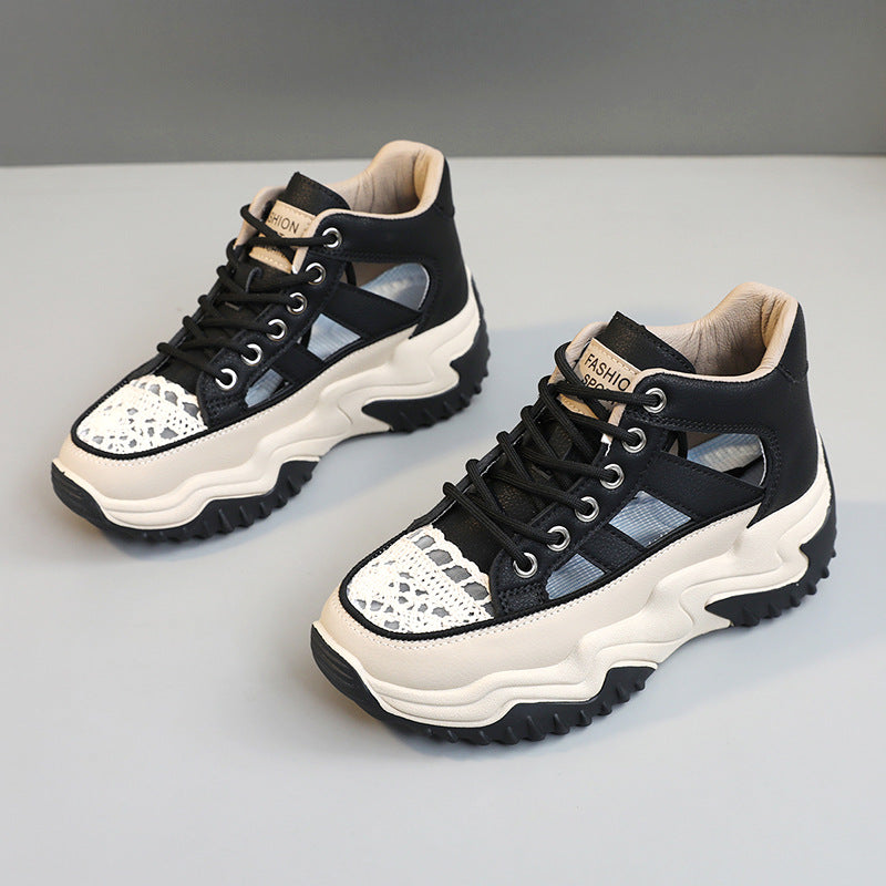 Damen modische Sneakers mit strukturiertem Obermaterial und hohem Tragekomfort EB
