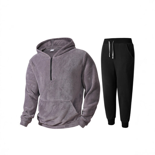 Herren kuscheliges Fleece-Hoodie und Jogginghose Set EB