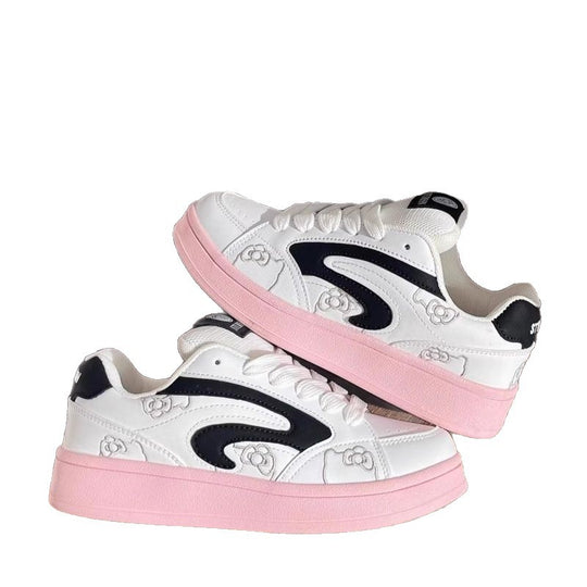 Damen Trendige Sneakers mit verspieltem Design und atmungsaktiver Netzstruktur EB