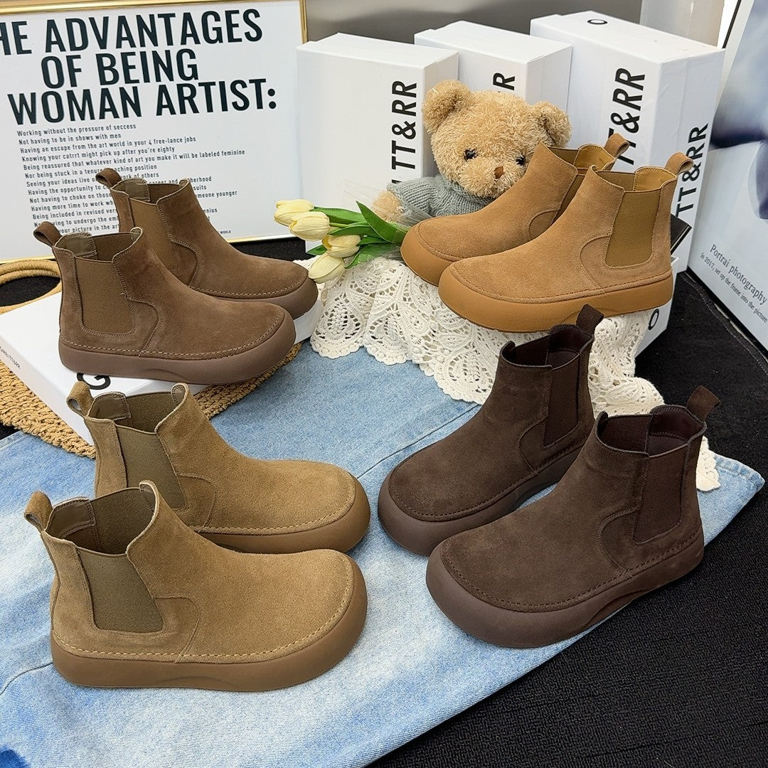 Damen modische Chelsea Boots mit rutschfester Sohle und chicem Detail EB