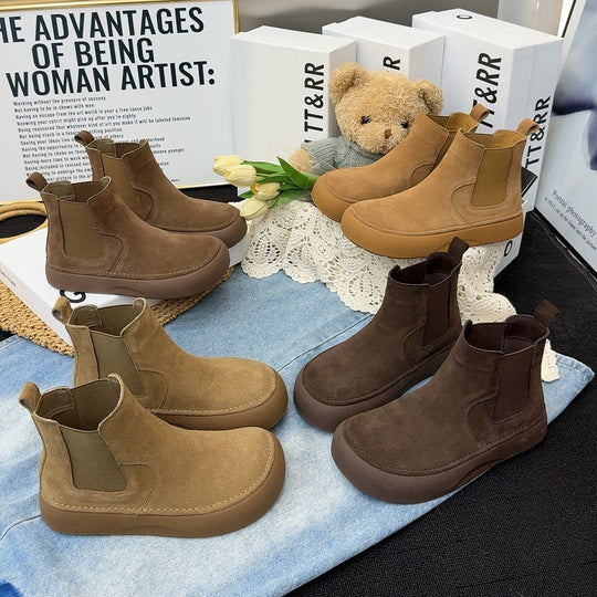 Damen modische Chelsea Boots mit rutschfester Sohle und chicem Detail EB