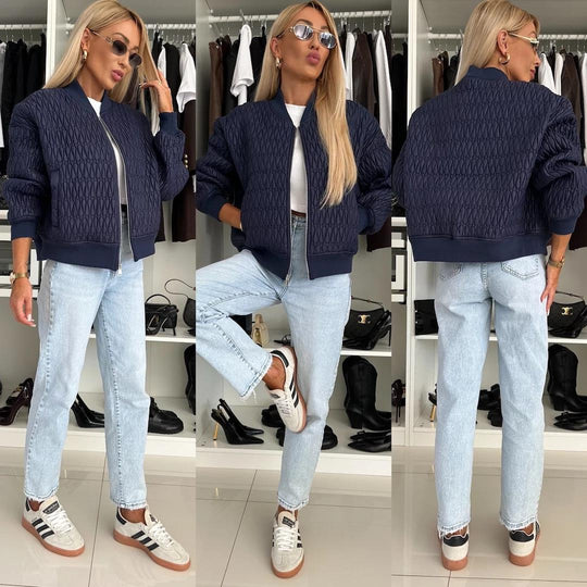 Damen Steppjacke mit komfortabler Passform und elastischen Bündchen EB