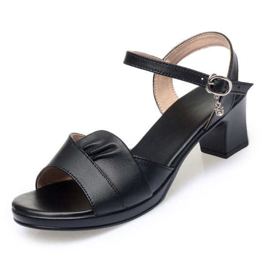 Damen elegante Riemensandaletten mit komfortablem Blockabsatz und modischem Design EB