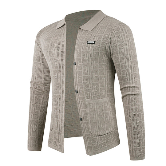Herren modische Strickjacke mit einzigartigem Muster EB