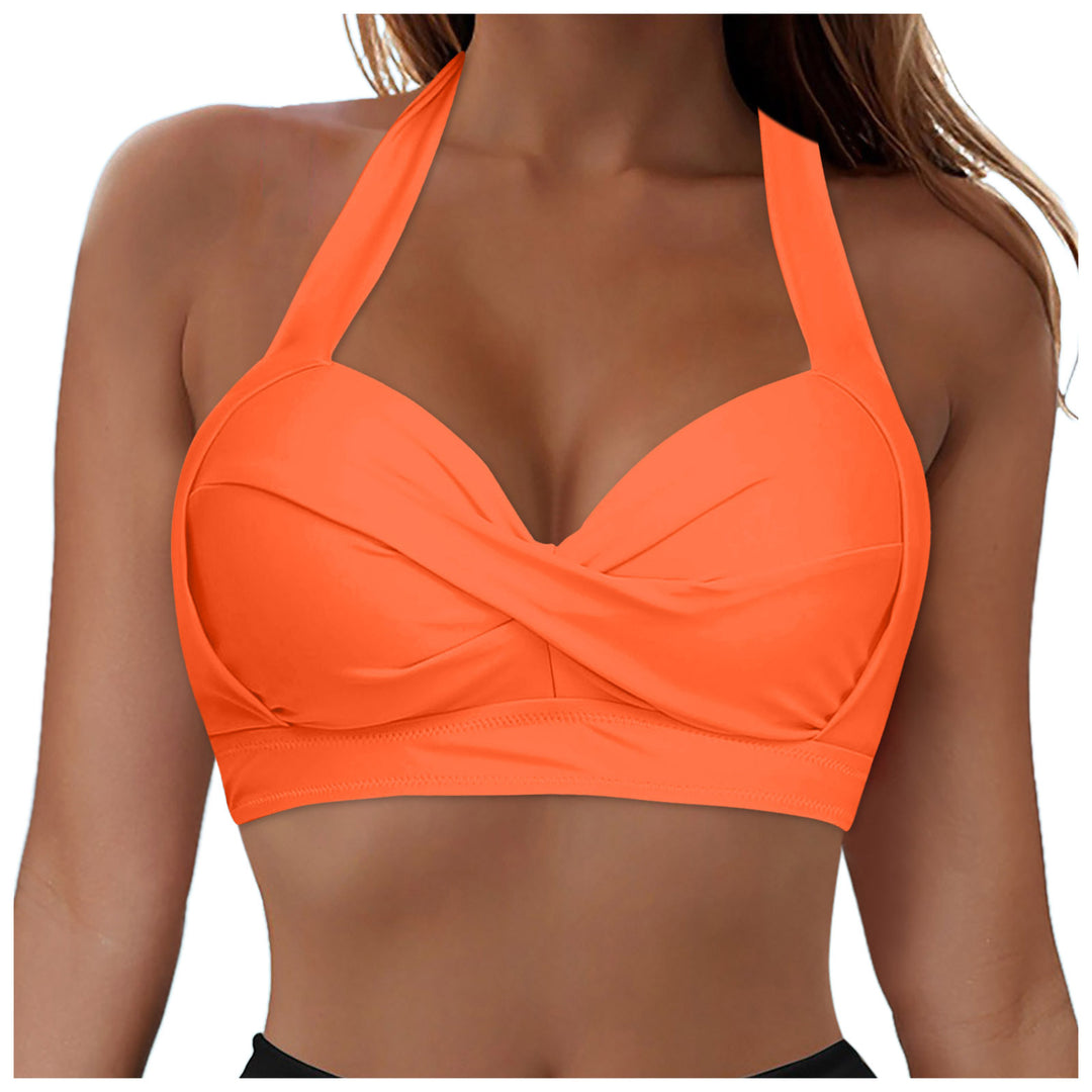Damen Modisches Bikinioberteil mit Wickeldesign EB