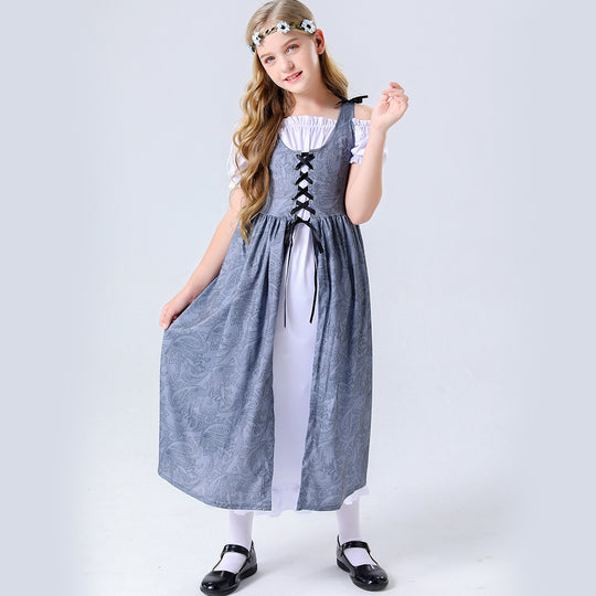 Damen Trachtenkleid mit romantischen Rüschendetails und bezaubernder Schnürung EB