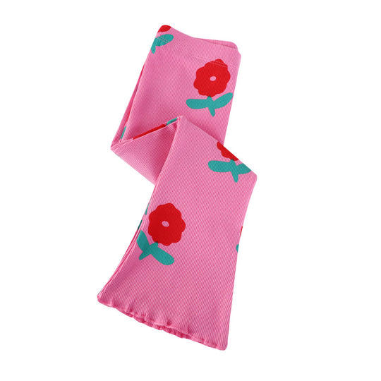 Mädchen Schlagleggings mit fröhlichem Blumenmuster EB