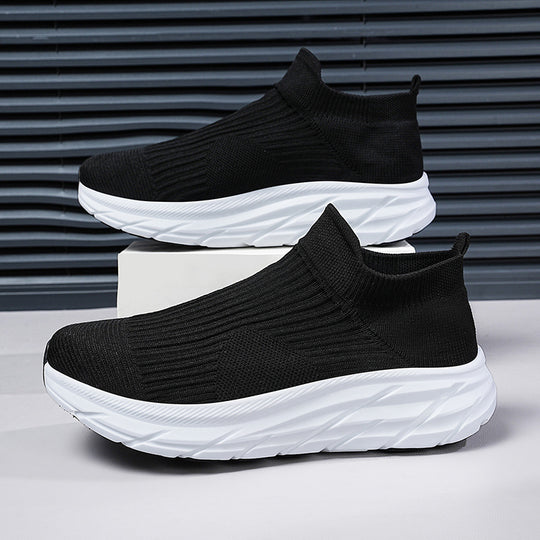 Unisex nahtloser Strick-Sock-Sneaker mit hohem Plateausohle Profil und gepolstertem Komfortfußbett EB