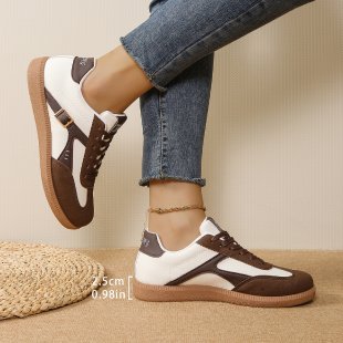 Damen Retro-inspirierte Schnür-Sneaker mit gepolstertem Komfortfußbett EB