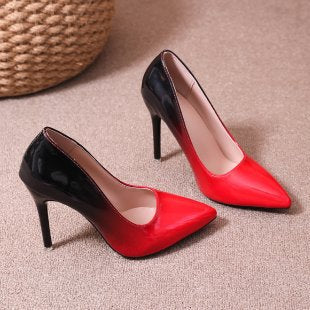 Damen elegante Lackpumps mit spitzem Zehenbereich EB