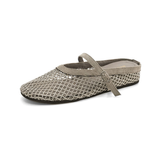 Damen elegante Schlappen mit funkelndem Strassdesign EB