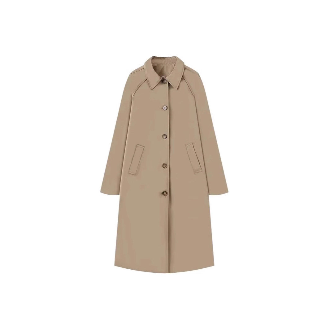 Damen modische Übergangsjacke mit elegantem Stehkragen und praktischen Knopfdetails EB