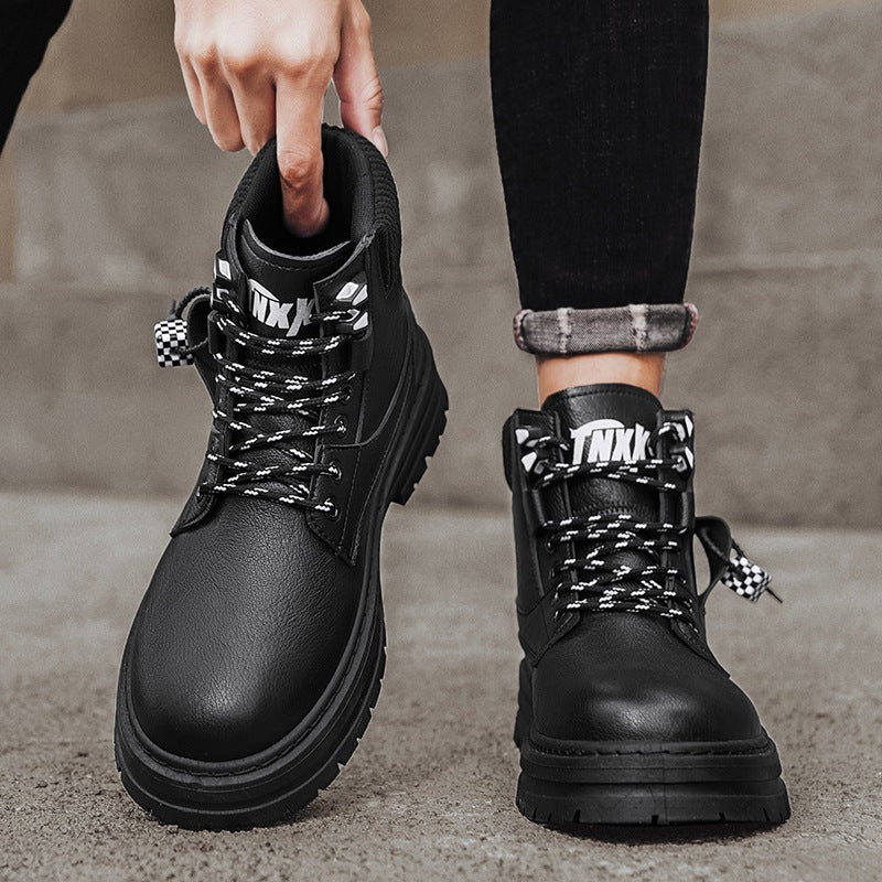 Damen robuste High-Top Stiefel mit atmungsaktivem Rippenkragen und rutschfester Sohle EB