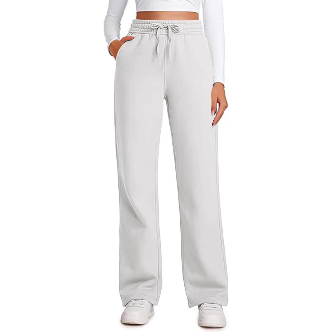 Damen Lässige Freizeithose mit weitem Schnitt und elastischem Bund EB