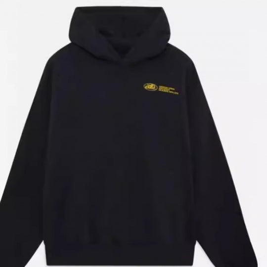 Unisex nan oversized Kapuzenpullover mit großflächigem Rückenprint, Kängurutasche und gerippten Bündchen EB