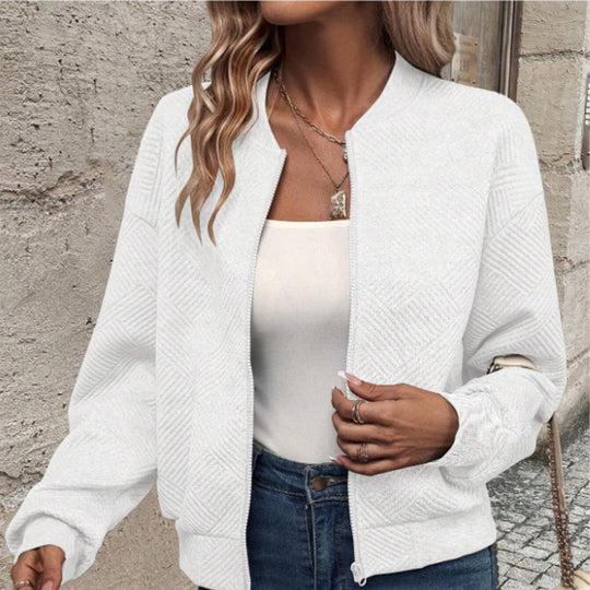 Damen modische Bomberjacke mit strukturiertem Design EB