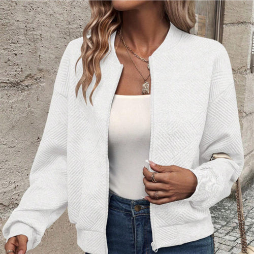 Damen modische Bomberjacke mit strukturiertem Design EB