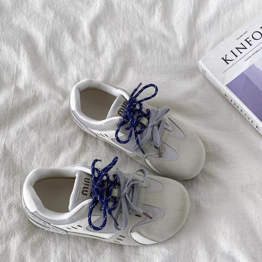 Damen Sportliche Sneakers mit atmungsaktivem Obermaterial und gepolsterter Innensohle EB