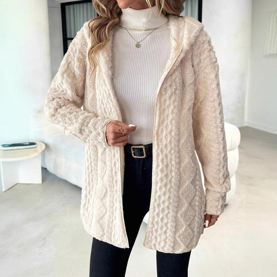 Damen Fleece-Jacke mit luxuriösem samtigem Touch EB