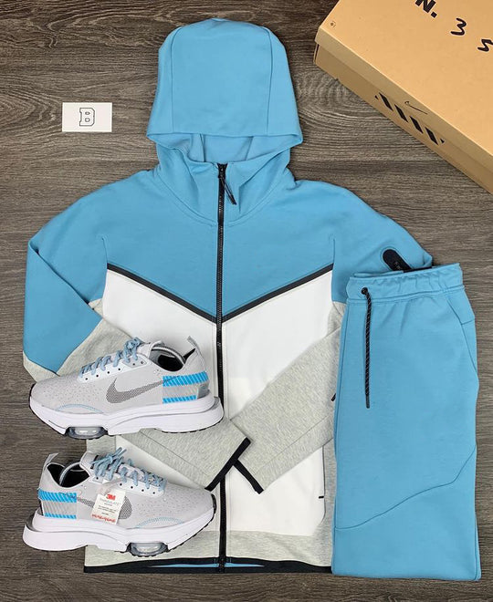 Herren sportliches Hoodie-Set mit atmungsaktiven Eigenschaften und modernen Kontrastdetails EB
