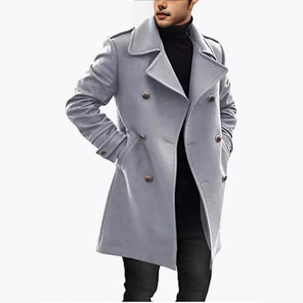 Herren eleganter und leichter Frühlingstrenchcoat EB