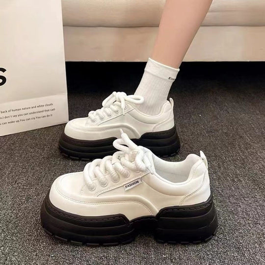 Damen modische Chunky-Sneaker mit stabiler Laufsohle und atmungsaktivem Obermaterial EB