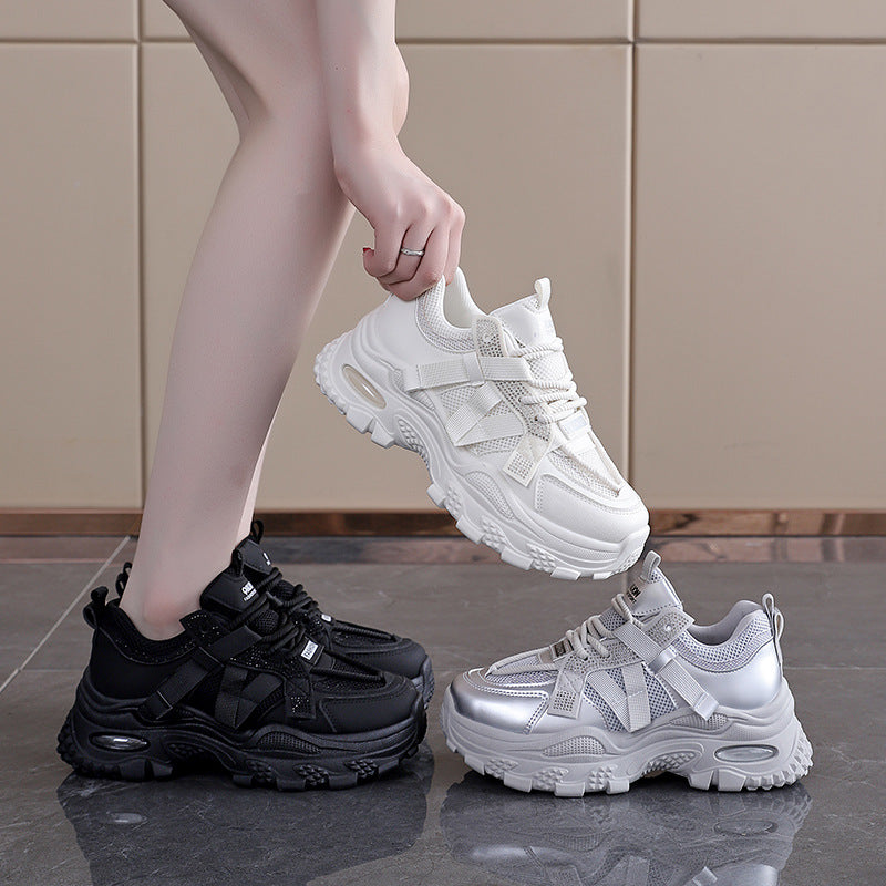 Damen Sportliche Sneakers mit atmungsaktiven Einsätzen EB