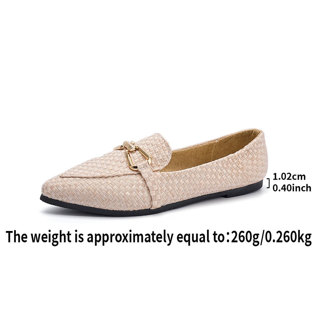 Damen Elegante Mokassins mit modischem Ketten-Detail EB