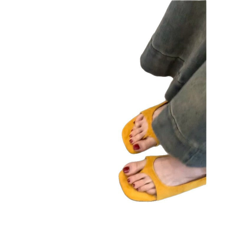 Damen Komfortable Zehentrenner-Sandalen mit weichem Obermaterial und modischem Design EB