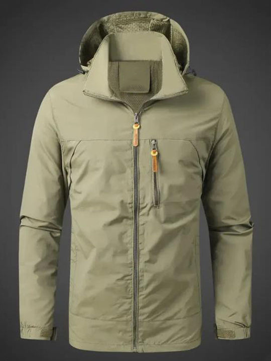 Herren Wetterfeste Funktionsjacke mit verstellbarer Kapuze EB
